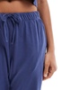 Brave Soul pajama set in navy with pink cowgirl print