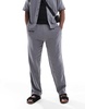 Bershka textured pull on pants in gray - part of a set