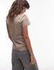 Calvin Klein Jeans monologo slim T-shirt in taupe