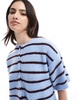 ASOS DESIGN knit short sleeve cardigan in stripe