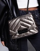 Armani Exchange cross-body padded bag in silver
