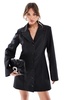 ASOS DESIGN cinch blazer dress in black
