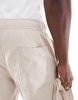 Bershka linen rich pants in beige - part of a set