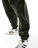 ASOS DESIGN premium heavyweight oversized sweatpants 400gsm in dark green