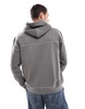 Another Influence contrast stitch hoodie in charcoal