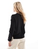 Brave Soul Petite crew neck sweater in black