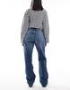 Bershka straight leg jeans in dark wash