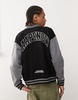 Aape By A Bathing Ape logo college varisty jacket in black