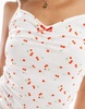 ASOS DESIGN mix & match cherry print  frill edge cami tank top pajama