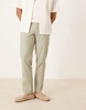 ASOS DESIGN slim fit linen blend dress pants in sage green