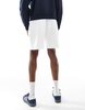 Bershka jersey shorts in white