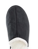 ASOS DESIGN mule slippers in black with faux shearling lining