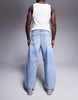 ASOS DESIGN horseshoe fit jeans in light wash blue