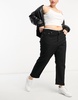 Levi's Plus 501 straight fit crop jeans in black