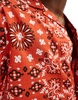 ASOS DESIGN relaxed camp collar shirt with bandana print in red - part of a set