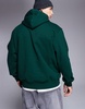 ASOS DESIGN premium heavyweight oversized hoodie 400gsm in dark green