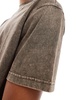 Another Influence acid wash oversized t-shirt in brown