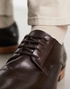 ASOS DESIGN lace up shoes in brown leather