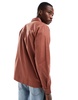 Another Influence pocketed overshirt in chestnut