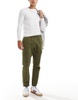 AAPE By A Bathing Ape logo cargo cuffed sweatpants in khaki