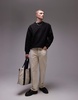 ARKET relaxed heavyweight sweatshirt with side panels in black