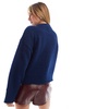 ASOS DESIGN crew neck cardigan with pockets in navy