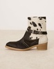 ASOS DESIGN Premium chelsea boots in cow hair with cuban heels