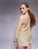 ASOS DESIGN off shoulder long sleeve top in khaki