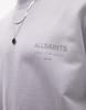 AllSaints Underground oversized sweatshirt in machine gray