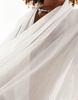 ASOS DESIGN relaxed sleeveless sheer shirt in white