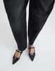 River Island pointed mary jane ballet in black