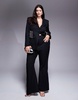 ASOS LUXE Curve flared pants with diamante fringing in black - part of a set
