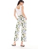 ASOS DESIGN tailored belted pants with linen in floral print