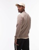 Calvin Klein Jeans woven label sweatshirt in taupe