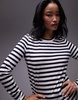 ARKET long sleeve t-shirt in navy and white stripes