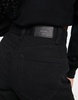 Bershka Petite straight leg jean in black
