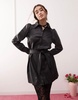 Miss Selfridge faux leather belted shirt dress in black