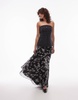 Topshop button down bandeau top in charcoal - part of a set