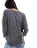 ONLY wide neck 3/4 sleeve top in charcoal melange