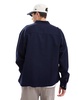 ASOS DESIGN boxy oversized waffle shirt in navy