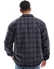 Bershka plaid washed shirt in gray