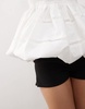 Amy Lynn shirred peplum cami top in white