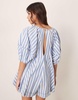 Free People striped oversized romper in oxford blue
