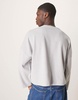 ASOS DESIGN super oversized cropped sweater in heavyweight brushed rib in gray heather