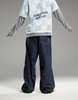 Weekday Astro Unisex low rise loose fit baggy jeans in blue rinse wash