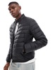 Bershka lightweight puffer jacket in black