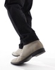 ASOS DESIGN lace-up chukka boots in gray