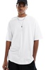 ADPT oversized t-shirt with skull back print in white
