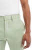 ASOS DESIGN smart flare wool mix pants in sage green herringbone