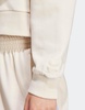 adidas Originals Sports Varsity cropped hoodie in cream and purple